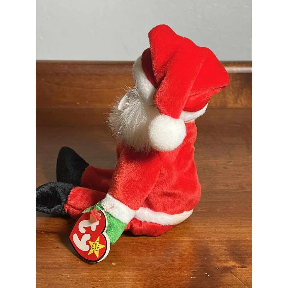 Vintage Mint Condition TY Beanie Baby - Santa 1998 Christmas Soft Plush With Tag